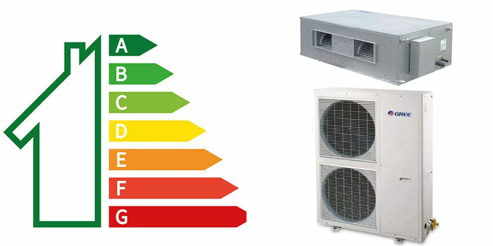 کولر گازی داکت اسپلیت 60000 گری اینورتر مدل GUTD60W1/A-S